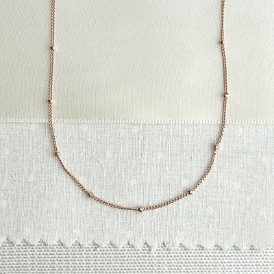 14kt Rose Gold-filled layering necklace - choker length. 